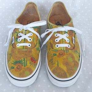 Vans X Van Gough Museum Limited Edition Sunflowers Lace Up Sneakers